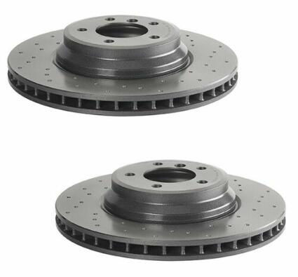Brembo Brake Pads and Rotors Kit - Front and Rear (348mm/336mm) (Xtra) (Low-Met)